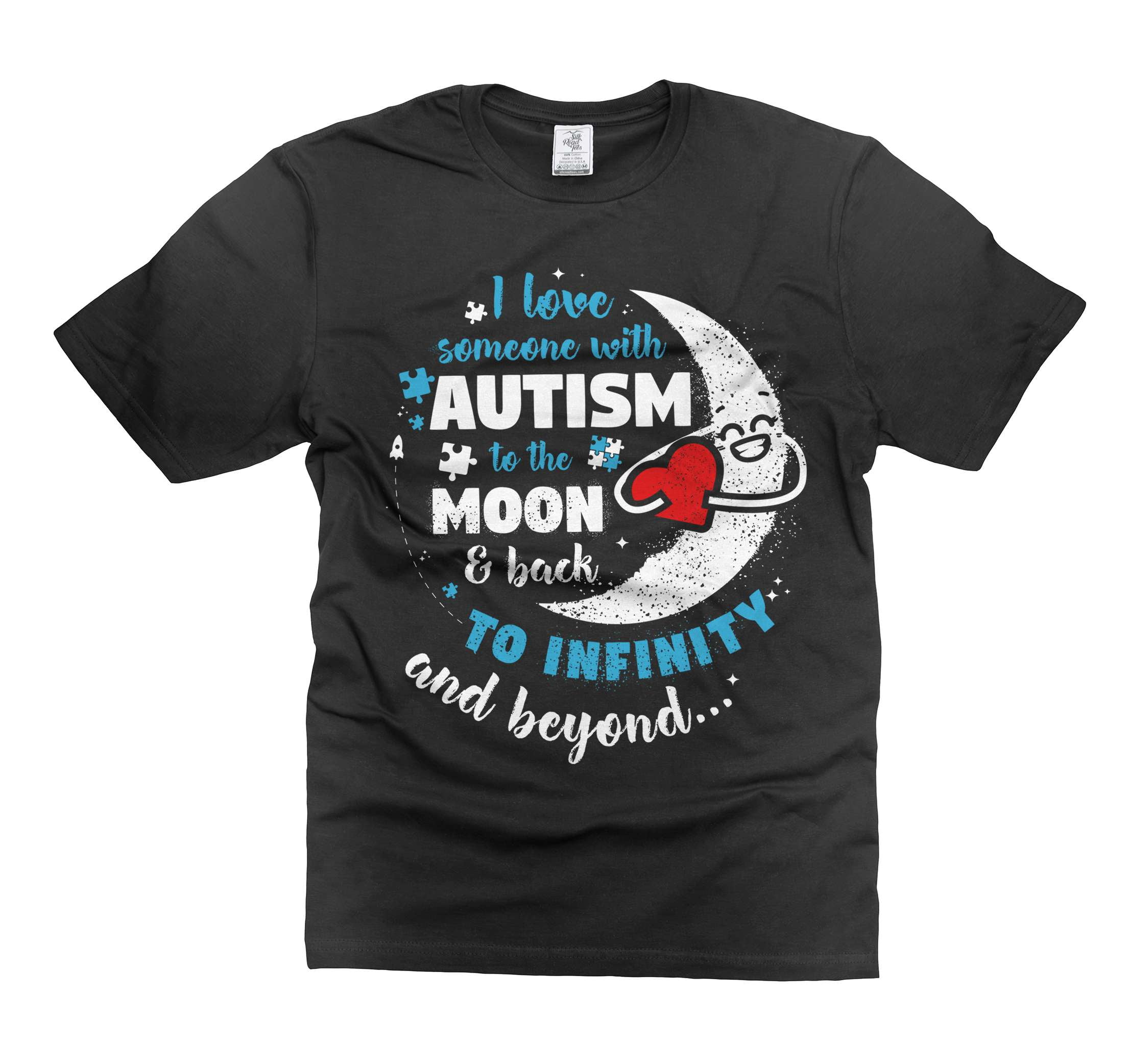 I Love Someone With Autism To The Moon And Back Shirt Autism Awareness Shirt Awareness Day Gift Tee