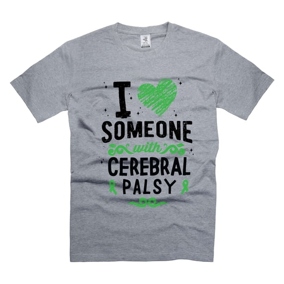 I Love Someone With Cerebral Palsy T-Shirt Cerebral Palsy Awareness T-Shirt Autism Awareness Tee (4X-Large Grey)