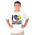 thumbnail image 1 of I Love Someone with Autism Puzzle Crewneck T Shirts Boy Girl Teen Brisco Brands XS, 1 of 5