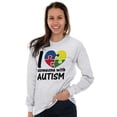 thumbnail image 1 of I Love Someone with Autism Puzzle Long Sleeve TShirt Men Women Brisco Brands 3X, 1 of 6
