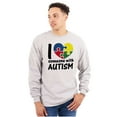 thumbnail image 1 of I Love Someone with Autism Puzzle Plus Size Long Sleeve Graphic Tee Shirt Brisco Brands 3X, 1 of 3