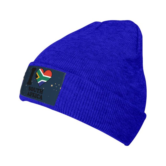 I Love South Africa Knitted Hat Winter Beanie For Men Women, Acrylic Beanie Soft Warm Knit Hat Ski Stocking Cuffed Cap