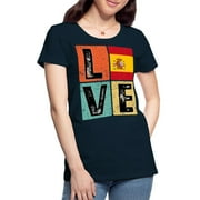 I Love Spain Flag For Spanish Pride Women's Premium T-Shirt