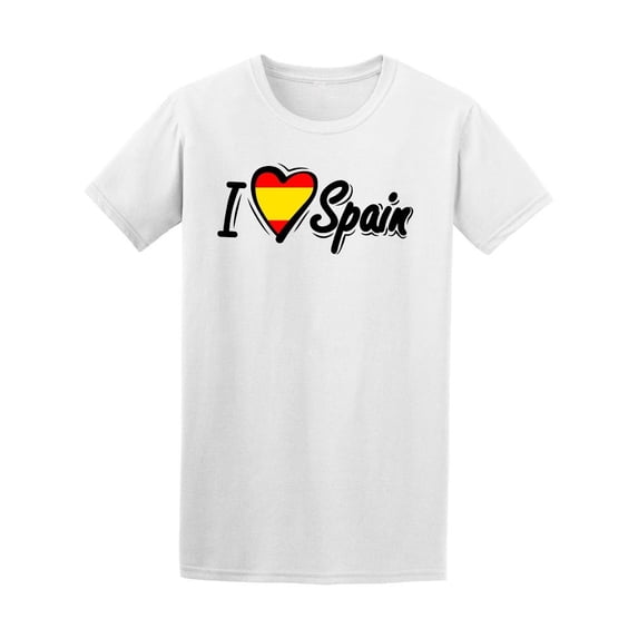 I Love Spain Flag Graphic T-Shirt Men -Image by Shutterstock, Male Large