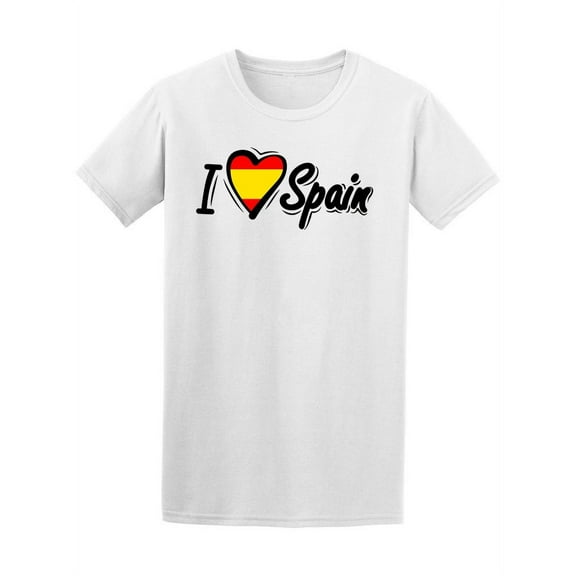 I Love Spain Flag Graphic T-Shirt Men -Image by Shutterstock, Male Large