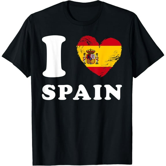 I Love Spain - Heart Flag Spain T-Shirt