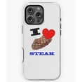 thumbnail image 1 of I Love Steak Meat Heart Funny Foodie Phone Case for iPhone 16 15 14 13 12 11 Pro Max, 1 of 2