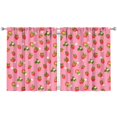 thumbnail image 1 of I Love Strawberries Kitchen Curtains Set of 2 52x63 Inch Cute Cartoon Watercolor Painted Fruit, 1 of 2