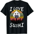 thumbnail image 1 of I Love Sushi Vintage Sushi Retro Kawaii Sushi T-Shirt, 1 of 3