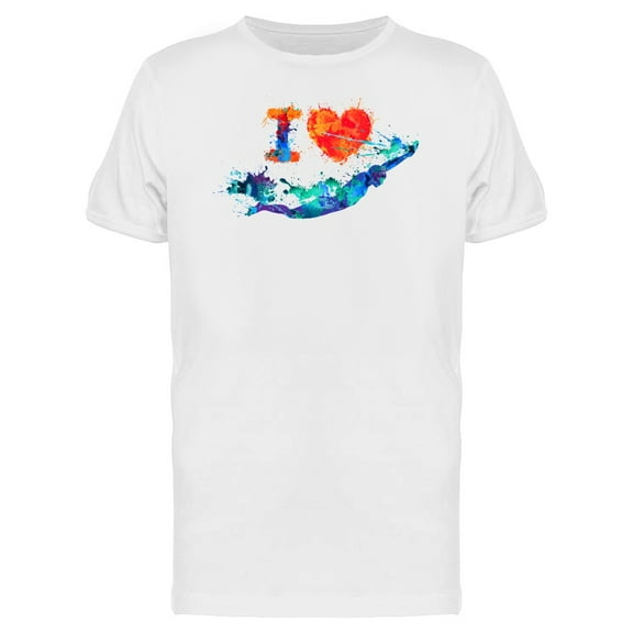 I Love Swimming T-Shirt Men -Image by Shutterstock, Male Medium