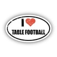 thumbnail image 1 of I Love Table Football I Heart Euro Oval Sticker Vinyl 3M Decal 3 In x 5 In, 1 of 3