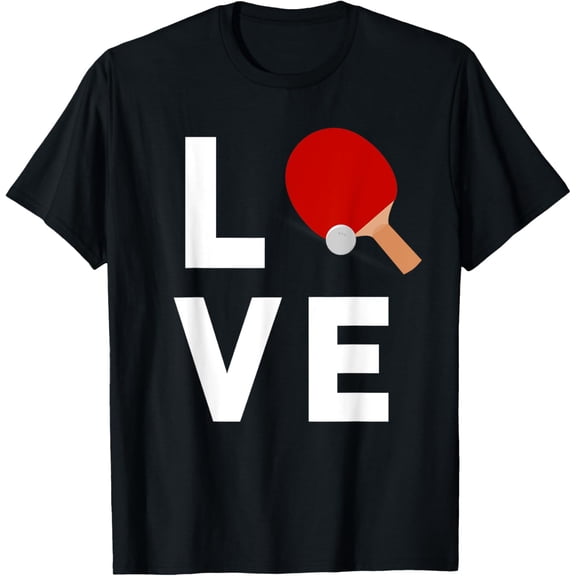 I Love Table Tennis Shirt Cute Funny Ping Pong Gift Idea T-Shirt