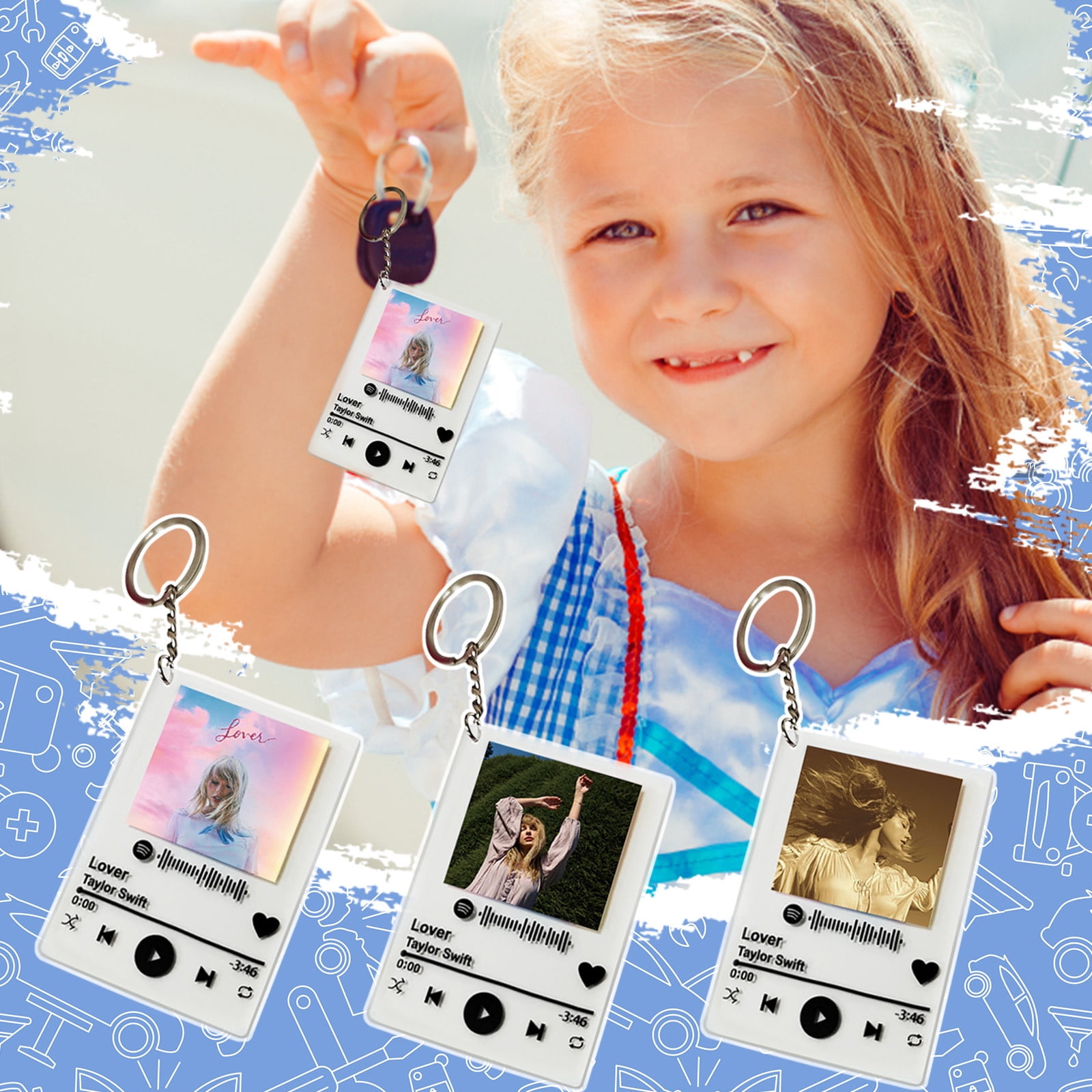 I Love Taylor Swift Earrings The Eras Tour Swift Fans Merch Keychain I