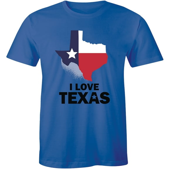 I Love Texas Map Flag Men's Cute Home State Pride Texan Lonestar State T-Shirt