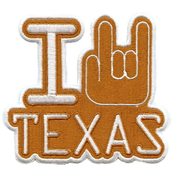 I Love Texas With Hand Patch Austin Pride University Embroidered Iron On