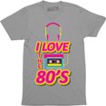 thumbnail image 1 of I Love The 80's Top Eighties Music Retro Men's T-Shirt, 1 of 4