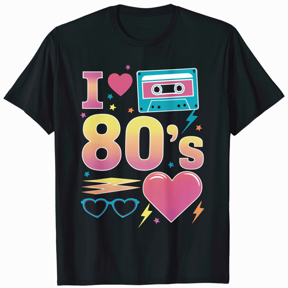 I Love The 80s 80's Party Retro Style T-Shirt