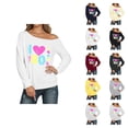 thumbnail image 1 of I Love The 80s Sweatshirts for Women Long Sleeve Off The Shoulder Vintage 80s Sweatshirt Pullover Tops, 1 of 5