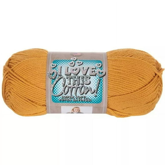 I Love This Cotton Yarn, Medium Weight 100% Cotton, 180 Yards, Gold