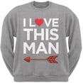 thumbnail image 1 of I Love This Man Grey Adult Crew Neck Sweatshirt - Medium, 1 of 1