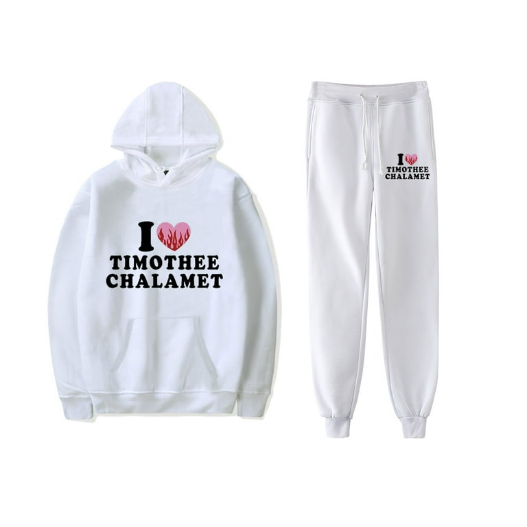 I Love Timothee Chalamet Hoodie Pant 2 Piece Suit Casual Jogger Pant 2 Piece Sets Walmart