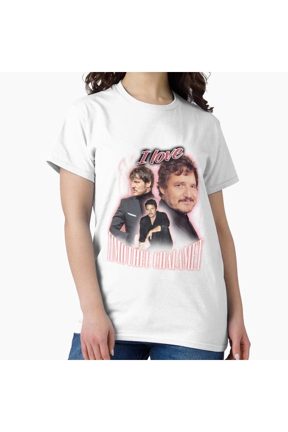 I Love Timothee Chalamet Pedro Pascal Cursed Fan Collage Celebrity Tee T-Shirt