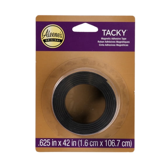 Aleene’s Tacky Magnetic Tape, 42" Roll – Adhesive Peel & Stick Magnet Strip for Photos, Crafts & DIY Projects