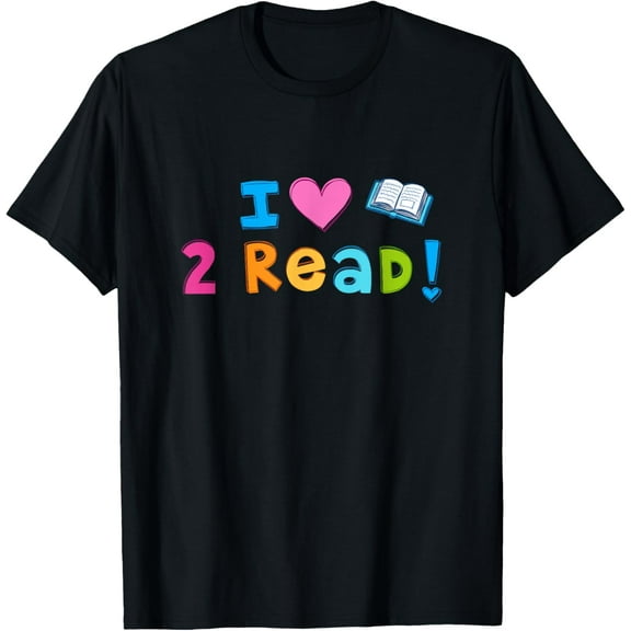 I Love To Read Cute Heart Reading 2 read T-shirt T-Shirt
