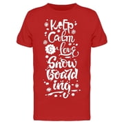 I Love To Snowboarding T-Shirt Men -Image by Shutterstock Men T-Shirt, Male Medium