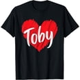 thumbnail image 1 of I Love Toby Heart Personalized Name Toby T-Shirt, 1 of 3