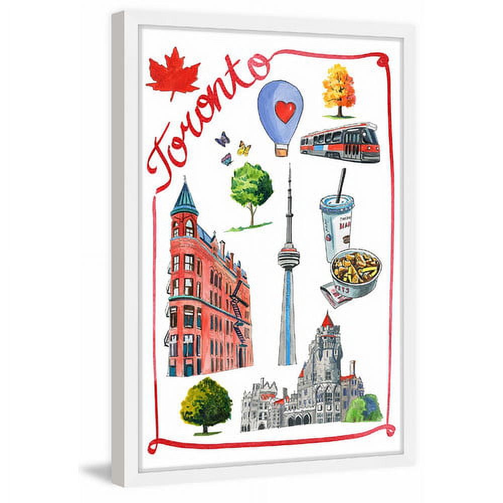 "I Love Toronto" Framed Painting Print