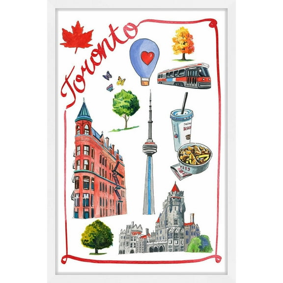 "I Love Toronto" Framed Painting Print
