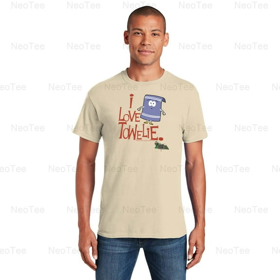 I Love Towelie South Park Funny Cartoon Character Towel T-Shirt Unisex, up to 5XL