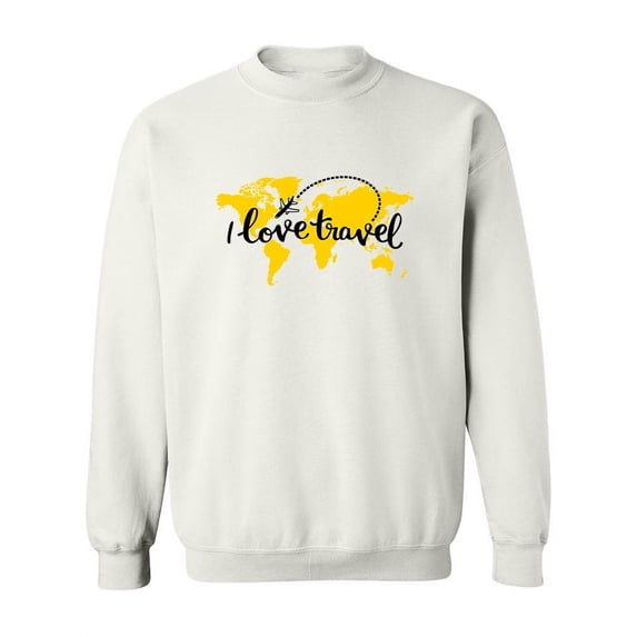 I Love Travel. Sweatshirt Women -Image by Shutterstock, Female XX-Large