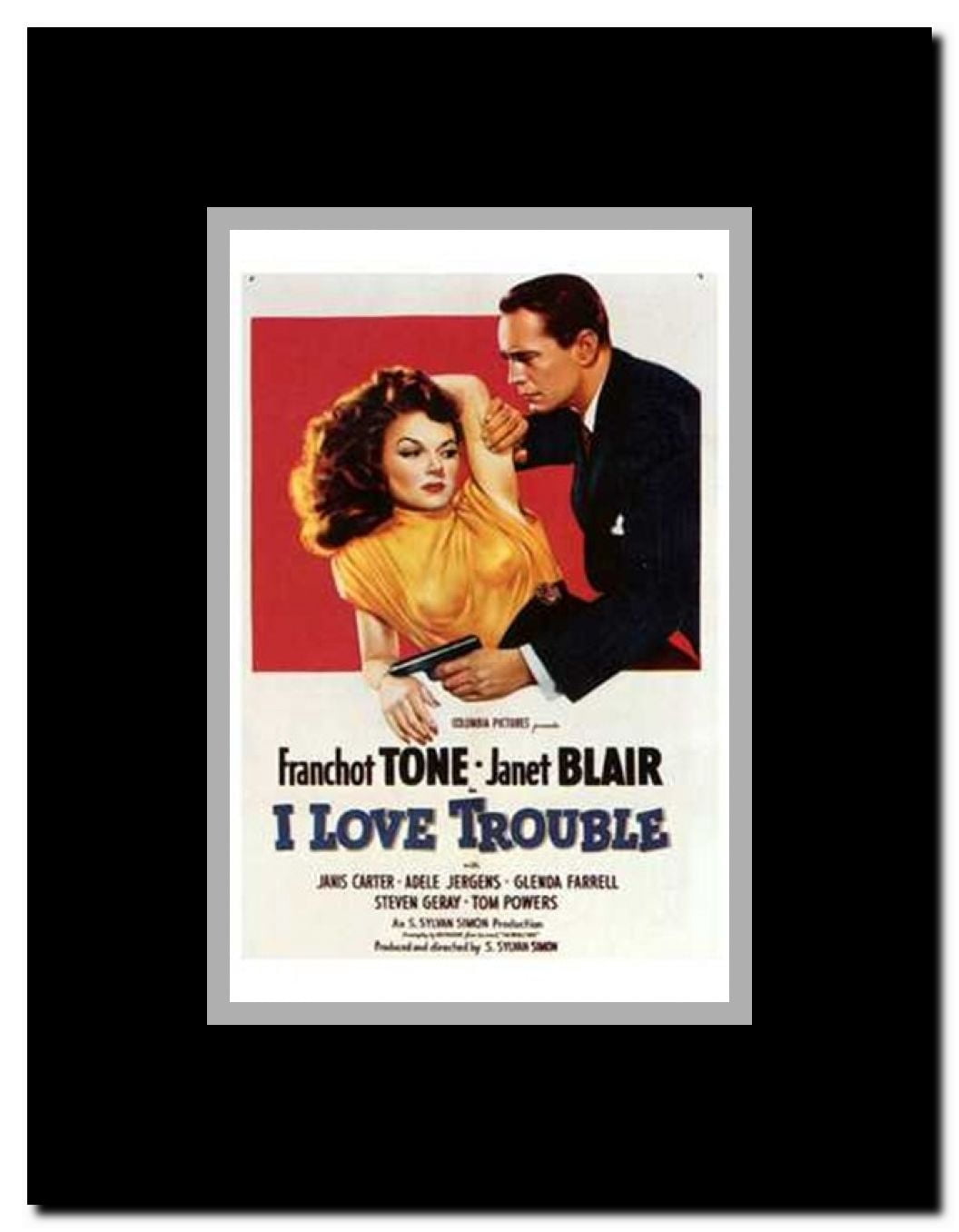 I Love Trouble Framed Movie Poster