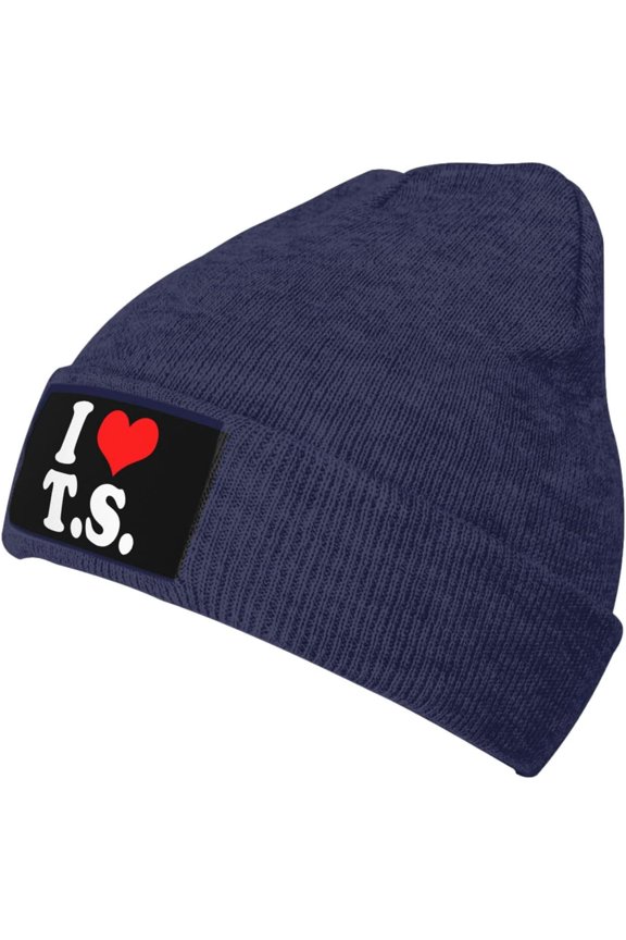 I Love Ts Winter Beanie Hat Men WomenBlack Knit Slouchy Beanies Skull Warm Cap