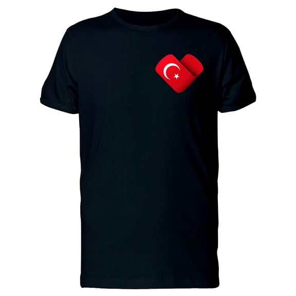 I Love Turkey Heart Flag T-Shirt Men -Image by Shutterstock, Male XX-Large