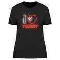 thumbnail image 1 of I Love Turkey Neon Design T-Shirt Women -Image by Shutterstock, Female Small, 1 of 2