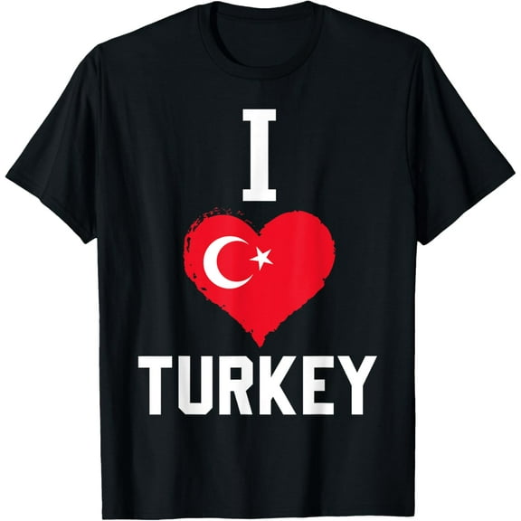 I-Love Turkey Turkish Distressed Flag Hikers Hiking Souvenir T-Shirt