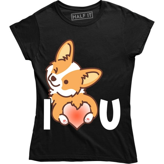 I Love U - Adorable Cute Corgi Puppy For Dog Lover Women's T-Shirt