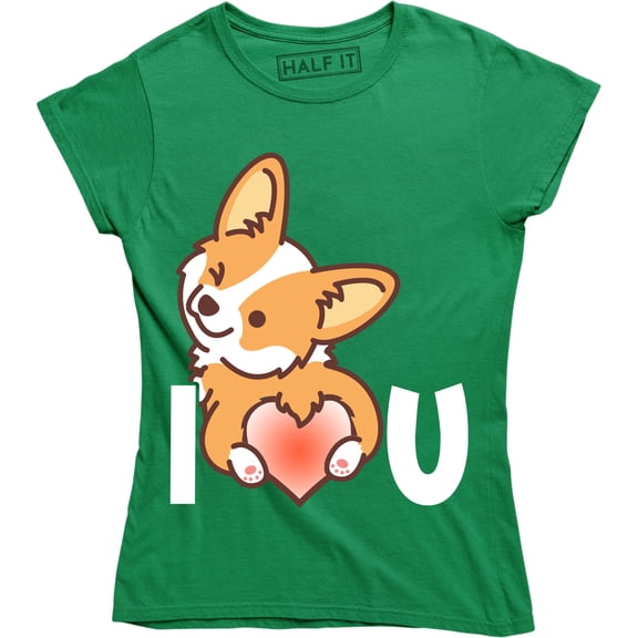 I Love U - Adorable Cute Corgi Puppy For Dog Lover Women's T-Shirt