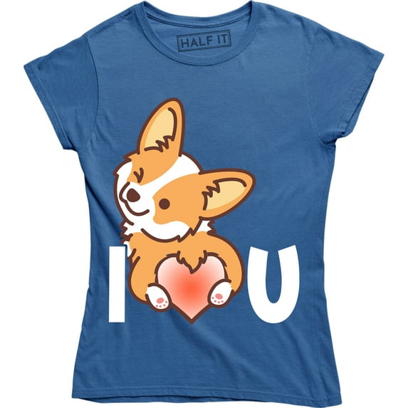 I Love U - Adorable Cute Corgi Puppy For Dog Lover Women's T-Shirt