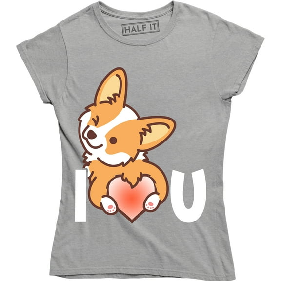 I Love U - Adorable Cute Corgi Puppy For Dog Lover Women's T-Shirt