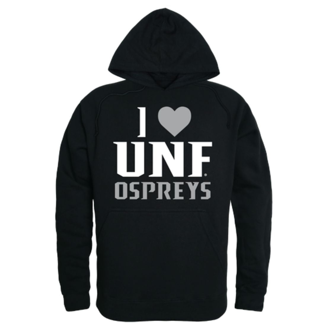 I Love UNF University of North Florida Osprey Hoodie Sweatshirt Black  X-Large 