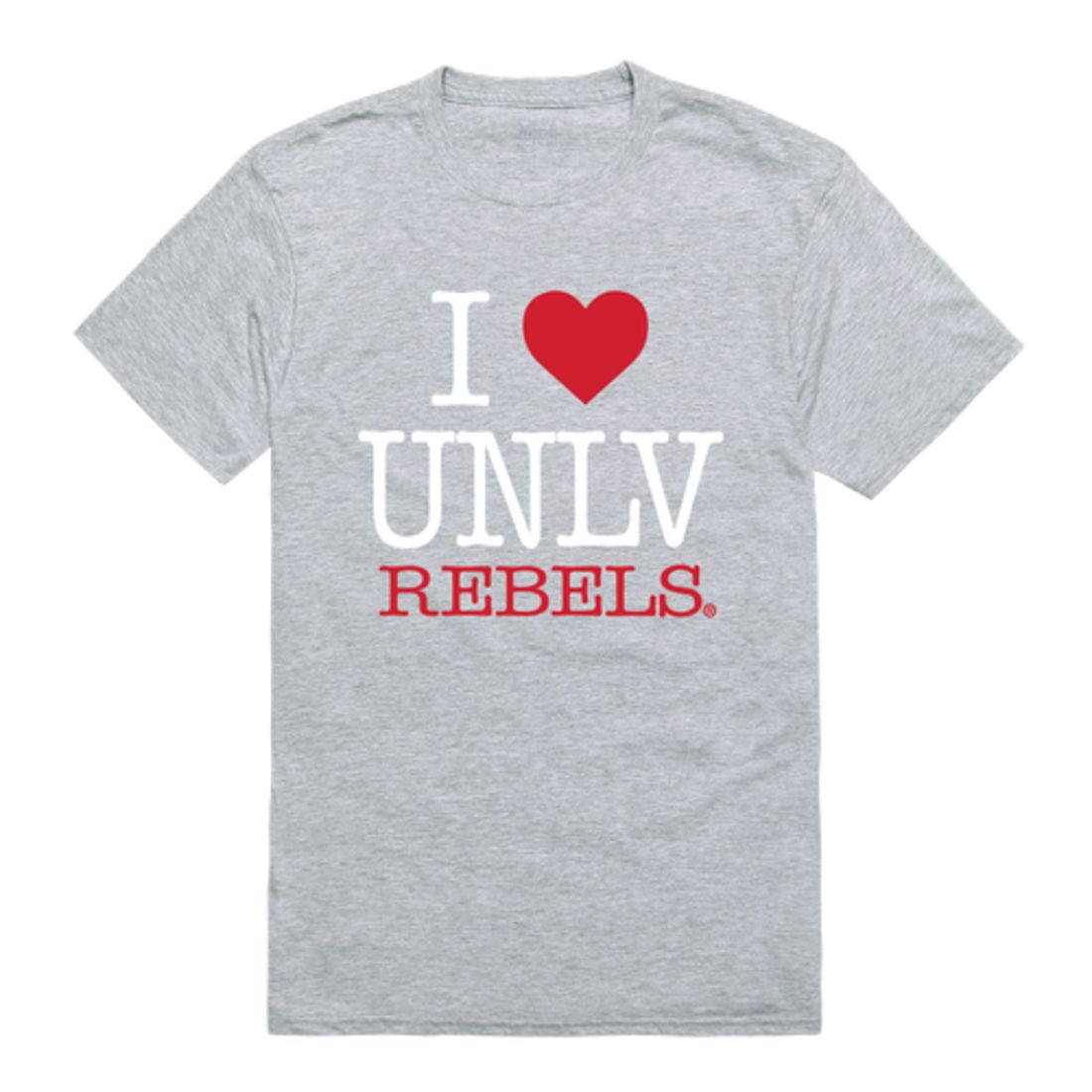 I Love UNLV University of Nevada Las Vegas Rebels T-Shirt Heather Grey X-Large - image 1 of 2