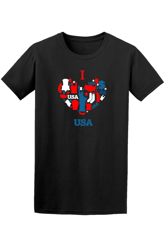 I Love USA American Elements Heart Tee - Image by Shutterstock