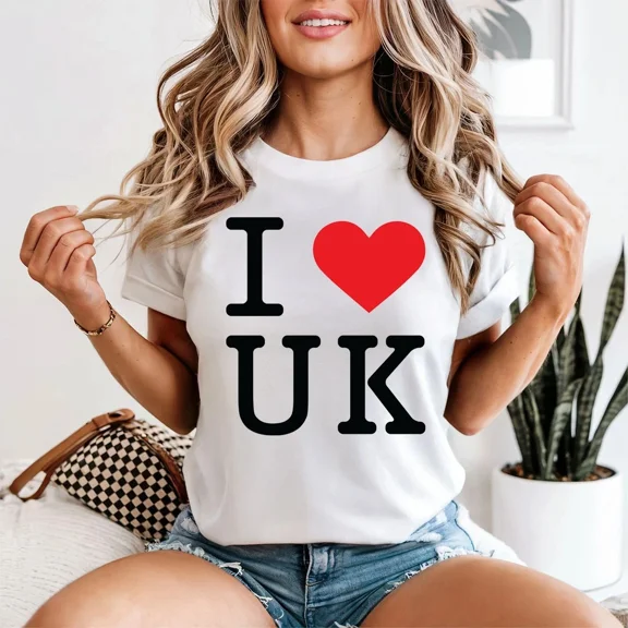 I Love Uk T-Shirt Unisex S-5XL Hot Trending Shirt Birthday Gift