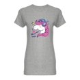 thumbnail image 1 of I Love Unicorn And Music Shaped T-Shirt Women -Image by Shutterstock, Female x-Large, 1 of 2