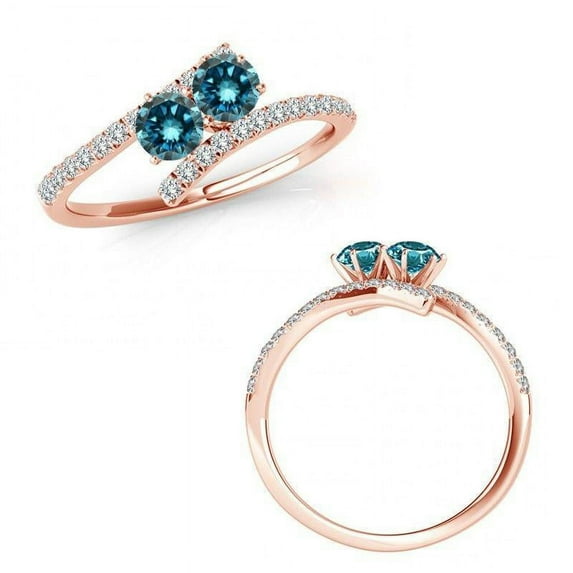 I Love UsÖ Two-Stone Ring 3/4ct ct tw Diamonds 14K White Gold "My Best friend is My true loveÖ"