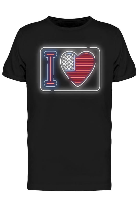 I Love Usa Design T-Shirt Men -Image by Shutterstock, Male Medium